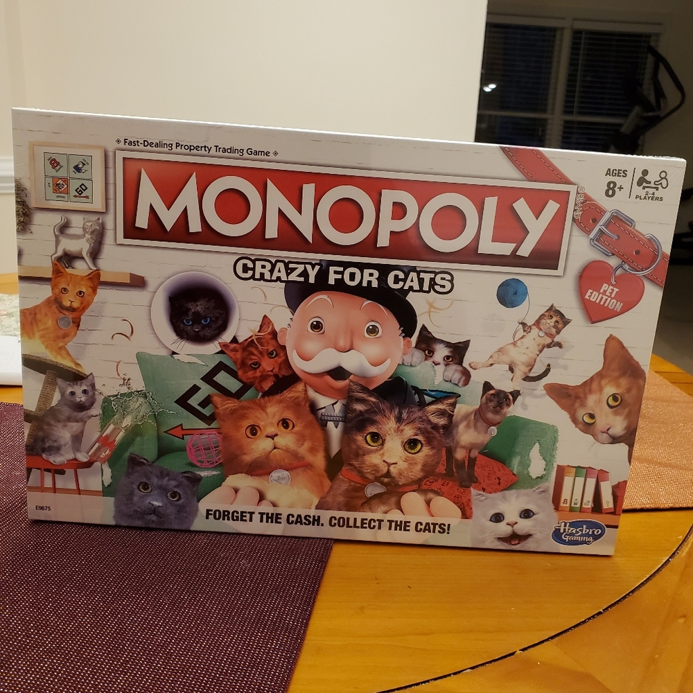 NEW SEALED Monopoly Crazy For Cats